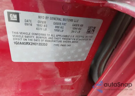 2017 Cadillac Ats Standard z USA, uszkodzony, nr VIN 1G6AA5RX2H0135350